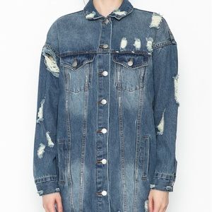 Denim oversized jacket